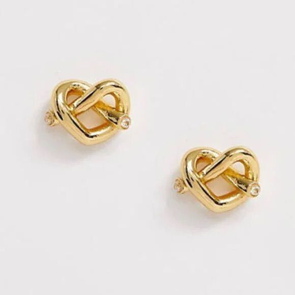 NWOT Kate Spade Gold Loves Me Knot Stud Earring’s - Picture 3 of 3